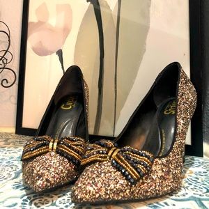 Circus by Sam Edelman glitter heels WW sz 8